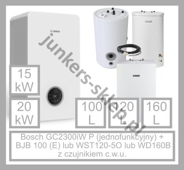 PAKIET BOSCH GC2300iW...P (jednofunkcyjny) - Z zasobnikiem i czujnikiem CWU