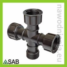 Czwórnik kolektorowy SAB 1" GZxGWxGWxGW