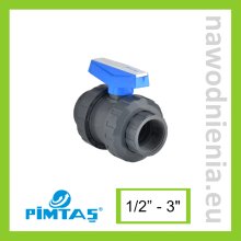 Zawór kulowy PVC-U GW / GW PN16 Pimtas (dwa śrubunki)