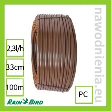 Linia kroplująca podziemna na skarpy z kompensacją ciśnienia Rain Bird XFSCV 16 mm; 0.33 m; 2.3 l / h (rolka 100 m, brązowa)