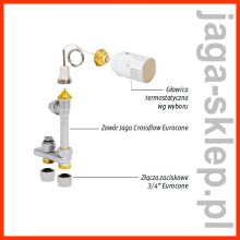 Zestaw 116 - do połogi, przepływ krzyżowy z termostatem wyniesionym