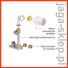 Zestaw 115 - do ściany, przepływ krzyżowy, z termostatem wyniesionym