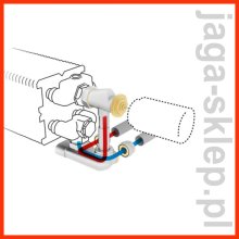 Zestaw zaworowy Jaga 101 - do ściany, przepływ krzyżowy