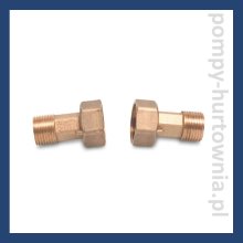 Zestaw półśrubunków mosiężnych do wodomierza